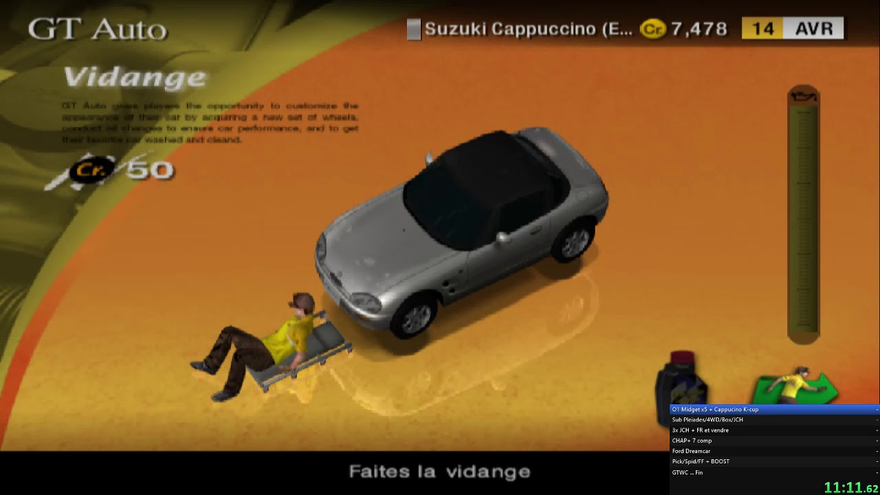 Gran Turismo 4 any% speedrun 4h36m56s (B-spec mode only) PB (WR ?)