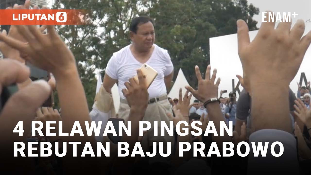 Rebutan Baju Prabowo, 4 Relawan di Batam Pingsan | Liputan6