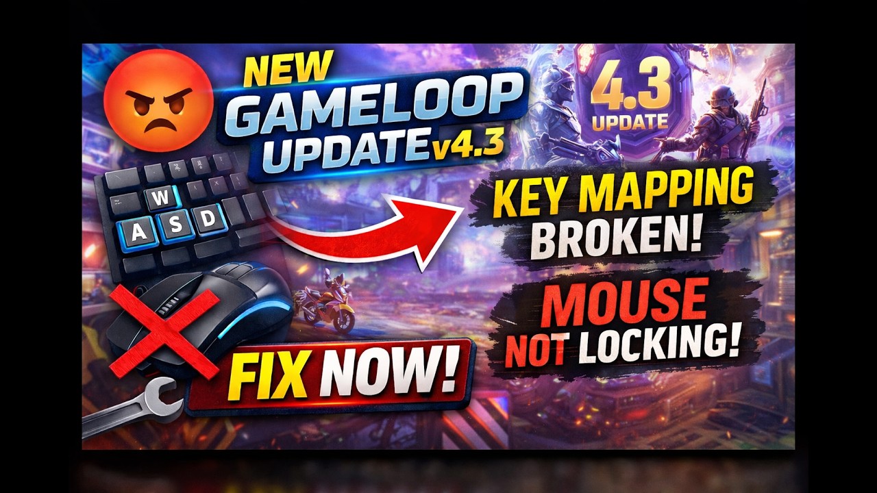 Gameloop 4.3 Update Problem Fix 🔥 Key Mapping Error & Mouse Not Locking | PUBG Mobile Emulator