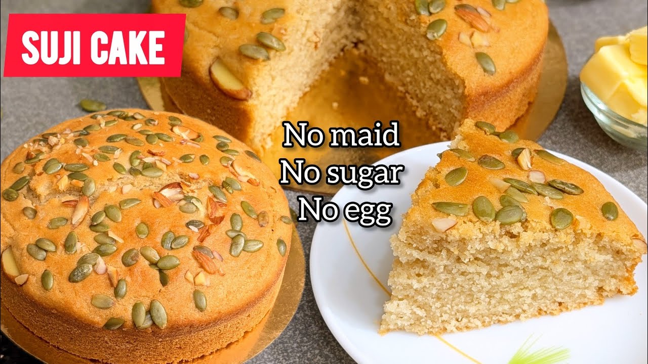 Easy Suji Cake Recipe | Without Sugar,Maida,Egg | Rava Cake Recipe | #SabirMunifa