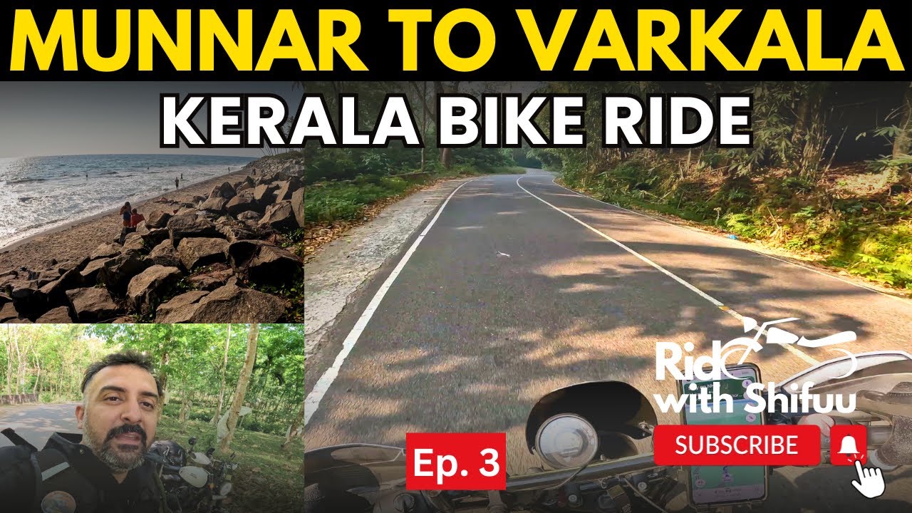 Ride from Munnar to Varkala  | Kerala Bike Ride Part 3 | Hunter 350