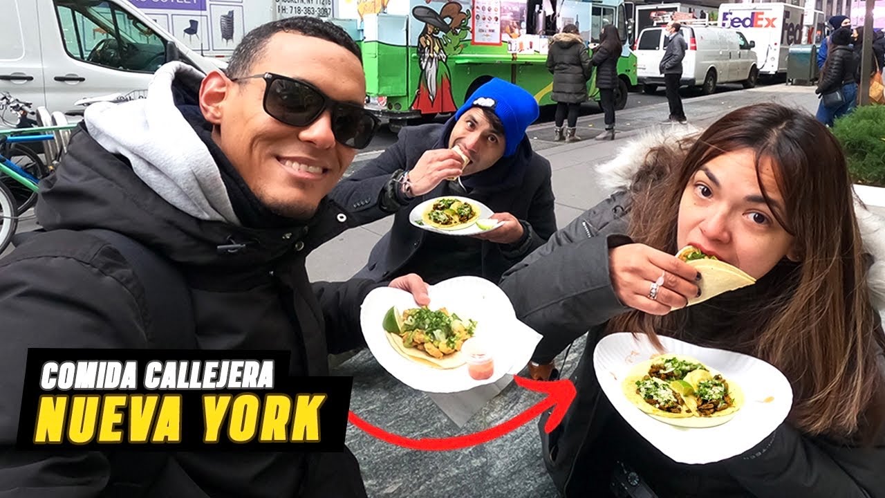 Probando COMIDA CALLEJERA en NUEVA YORK  - @La Blue Kombi