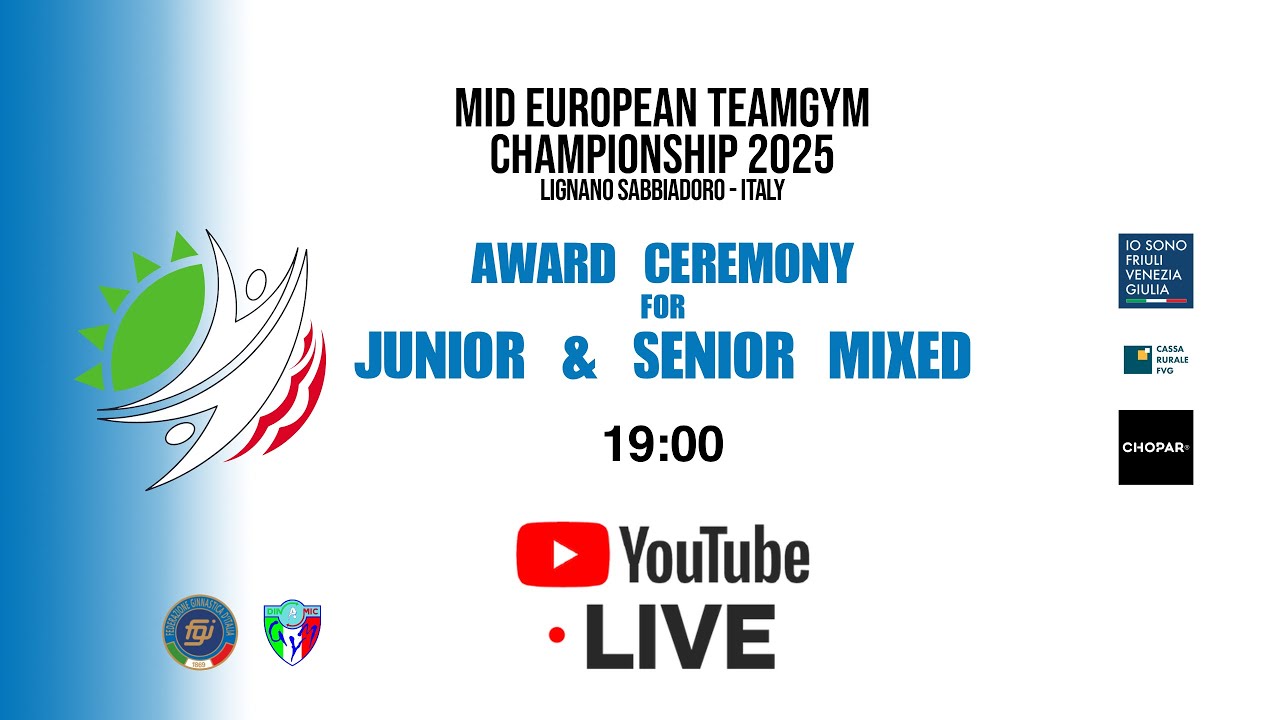 AWARD CEREMONY FOR JUNIOR & SENIOR MIXED - MID EUROPEAN TEAMGYM CHAMPIONSHIP 2025