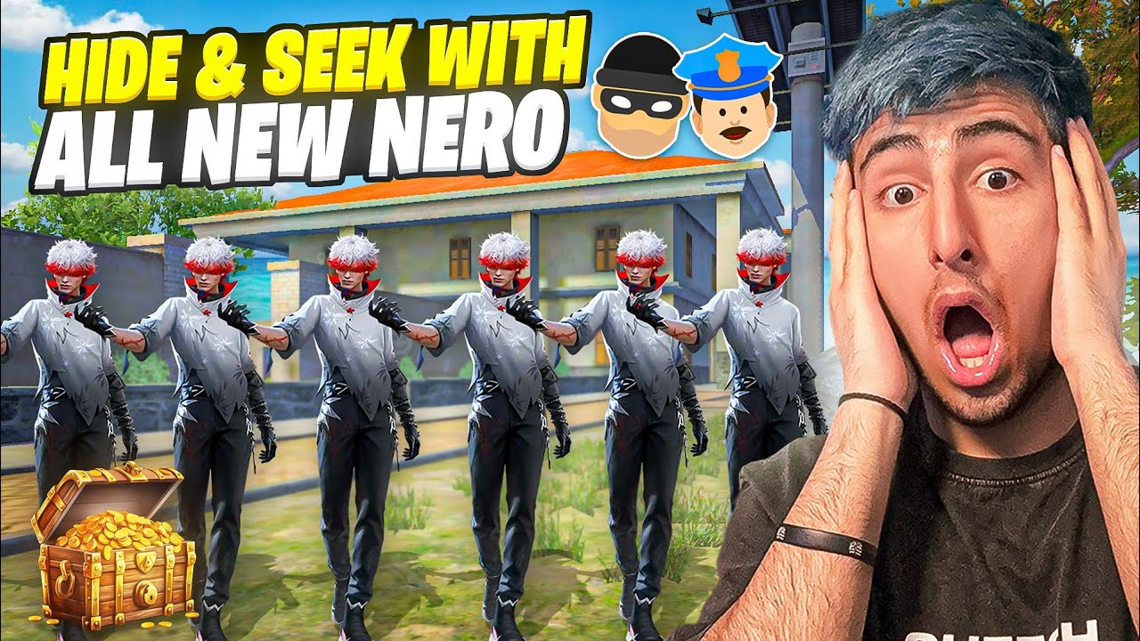 49 New Nero Character Vs 1 Police😂🤣Hide And Seek [A_s Gaming] - Free Fire Max