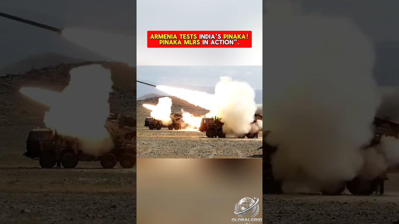 PINAKA in Action! Armenia Conducts Live Rocket Firing drills.#short#defencenews#Pinaka#Armenia