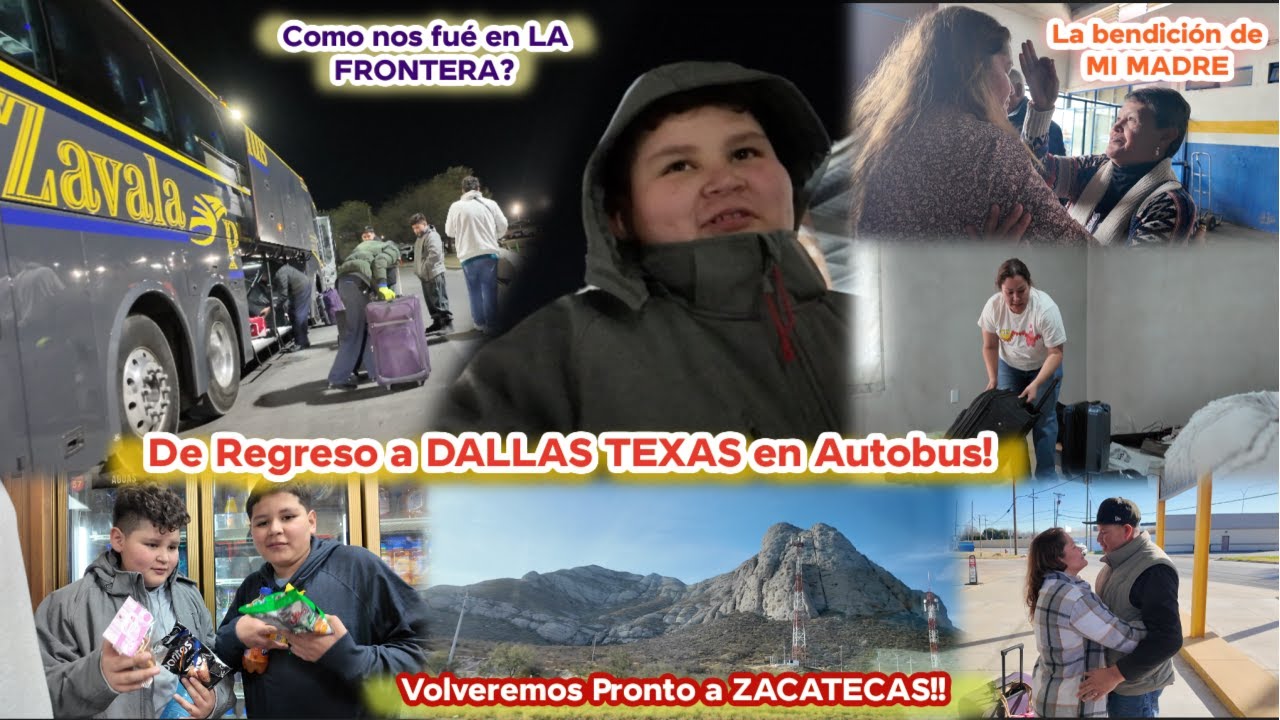 CRUZAMOS LA FRONTERA en Autobus🇲🇽Desde ZACATECAS hasta DALLAS TEXAS🇺🇸NOS ABARAZAMOS OTRA VEZ👩‍❤️‍👨