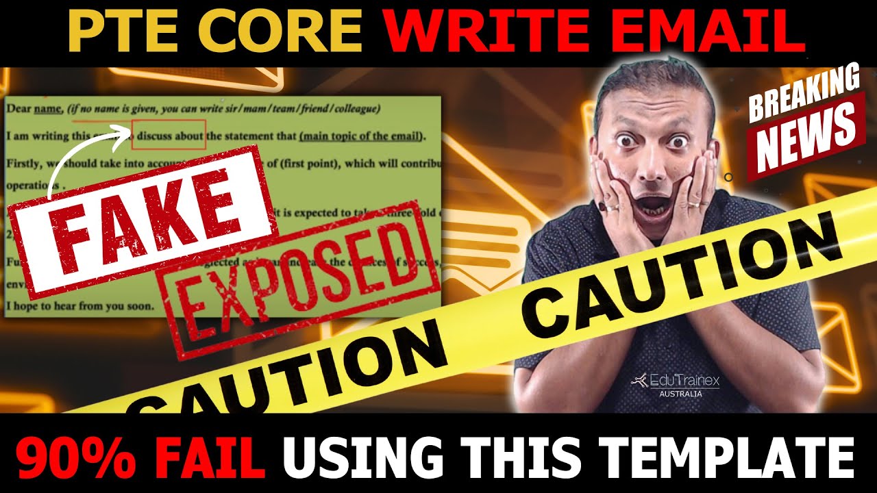 90% Use This and Fail PTE Core: Write Email Template | Edutrainex PTE