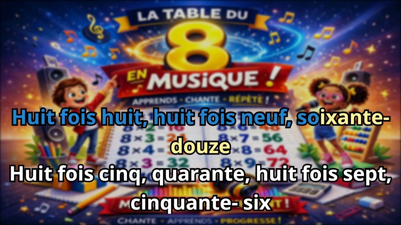 La table de 8 en chanson
