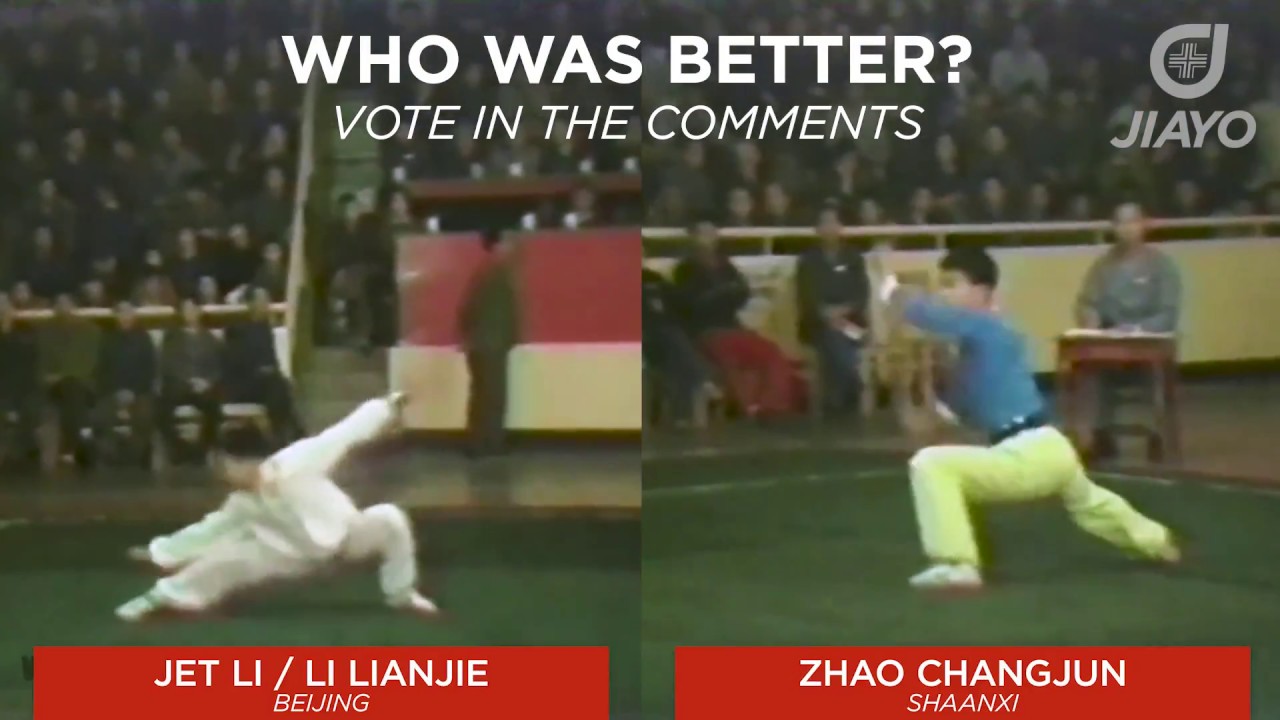Jet Li vs. Zhao Changjun - Whose wushu was better? Comment below!