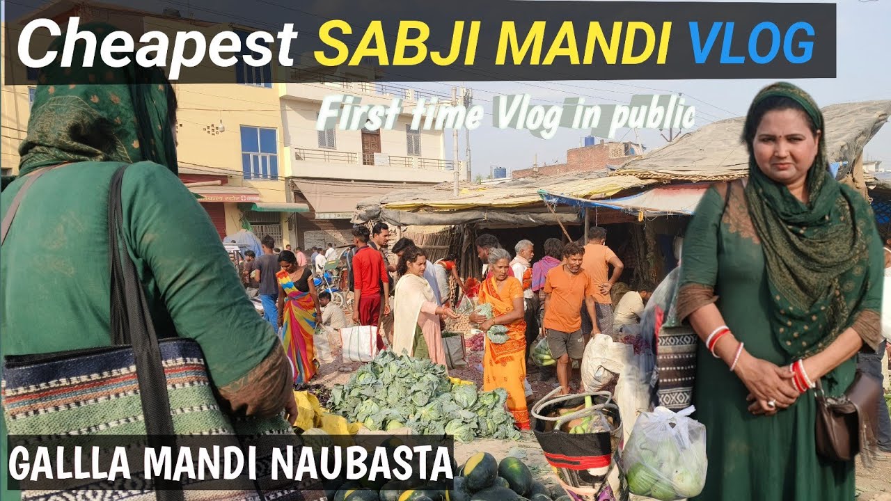 First Time Vlogging in public At Cheapest  Sabji Mandi Kanpur #sabjimandi vlog