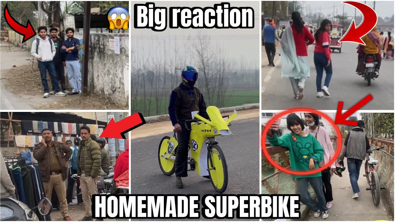 Public REACTS to My Homemade Superbike!😱 Crazy Reactions
