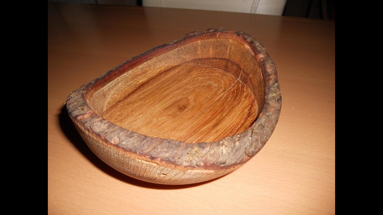 Schale mit Rinde drechseln