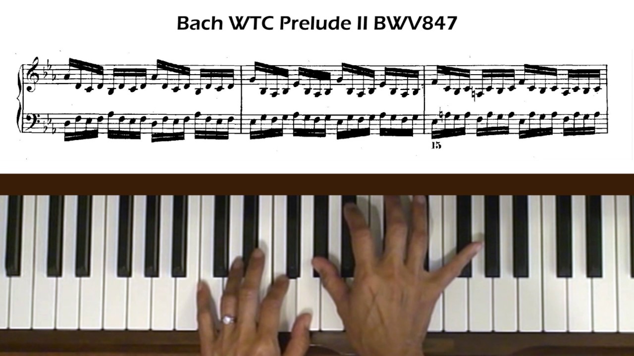 Bach Prelude No. 2 BWV 847 (WTC Bk 1) Piano Tutorial