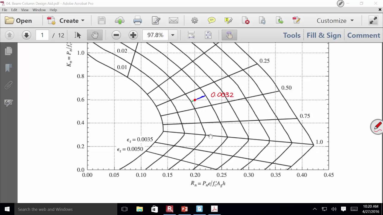 CE 413 Lecture 33: Design of R.C. Beam-Columns (2016.04.27)