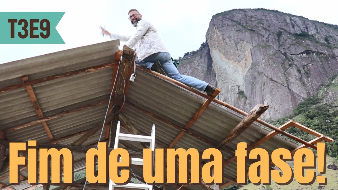 Sitio do Zero  - T3E9 -  telhado 100% terminado. Podemos prosseguir com a casinha de pau a pique