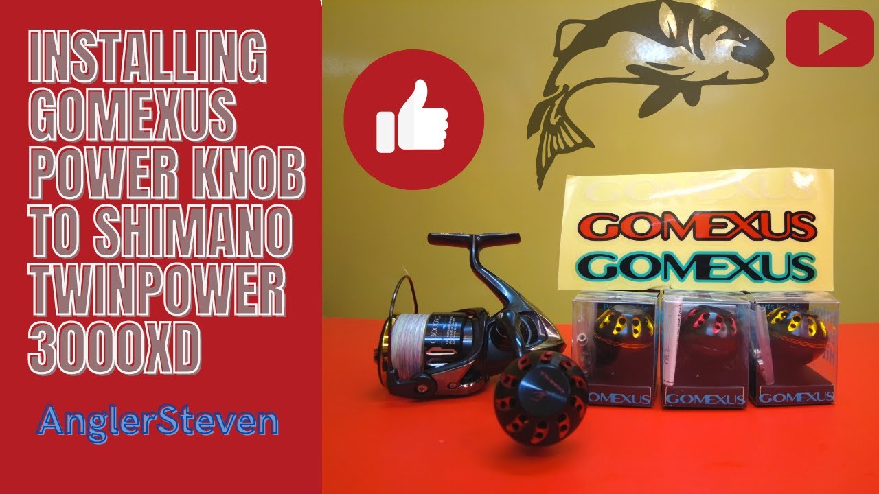 Gomexus power knob installed in Shimano twinpower 3000xg