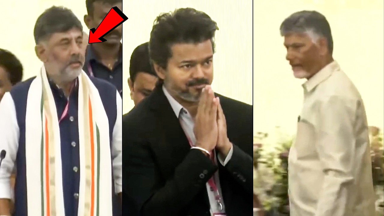 CM Vijay Greets CM Chandrababu | DK Shiva Kumar | Southern Zonal Council Meet | Amit Shah