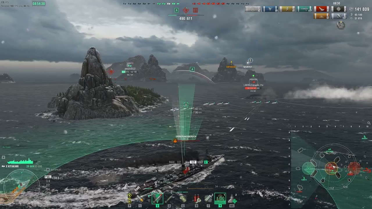 Kitakami with 3,1K base exp & 257K
