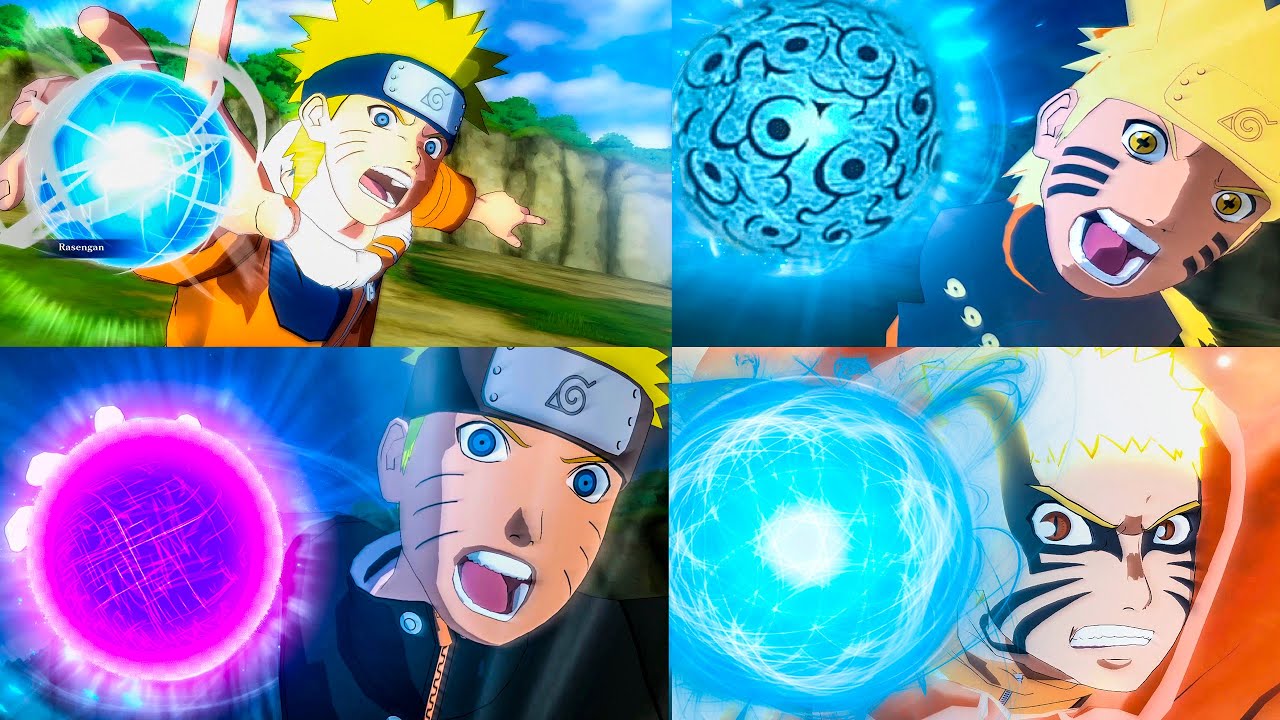 All Naruto Uzumaki Rasengan Evolution (4K 60fps) - Naruto Storm Connections