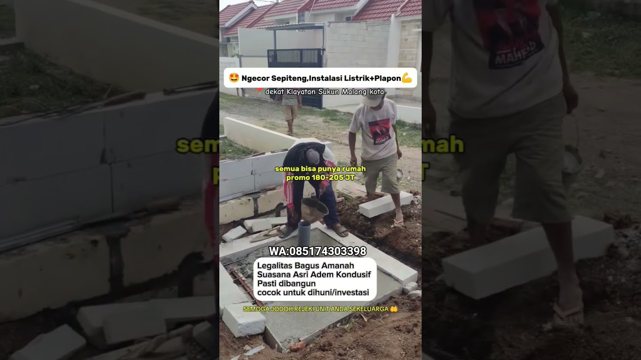 Sehari 3 progres 🤩💪#perumahanmalang #rumahmalangkota #malangraya #propertimalang #rumahdijualmalang