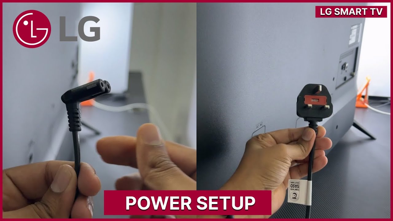 LG Smart TV: Power Setup 2-Slot Cord and Switch