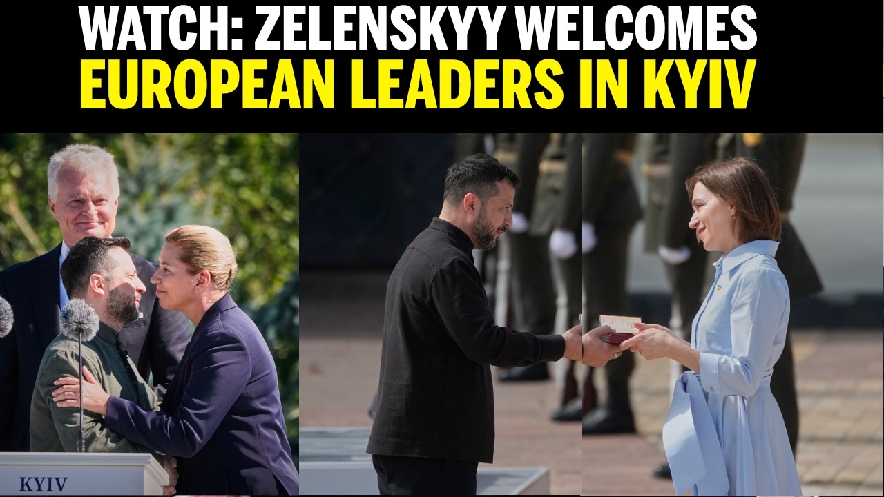 ZELENSKYY WELCOMES EUROPEAN Leaders In Kyiv, Ukriane Celebreates Independence Day | World News