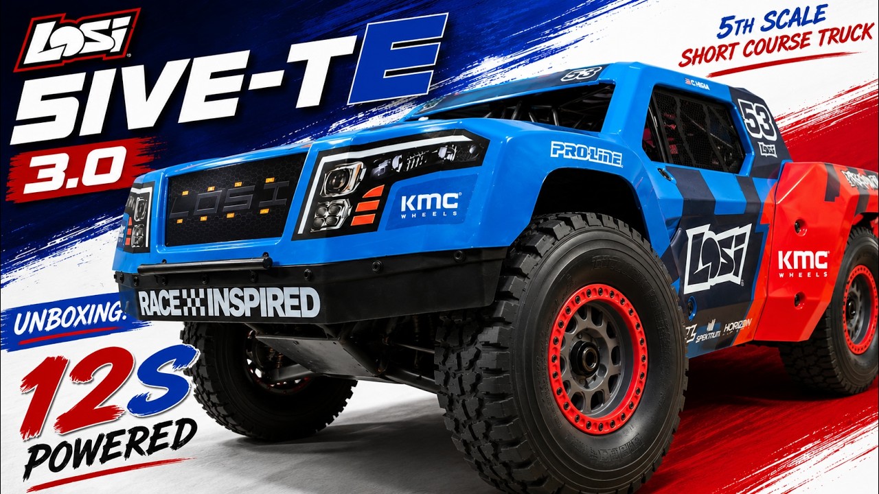 Этот 12S монстр просто огромен!! Распаковка LOSI 5IVE-T 3.0 12S 5th Scale STC