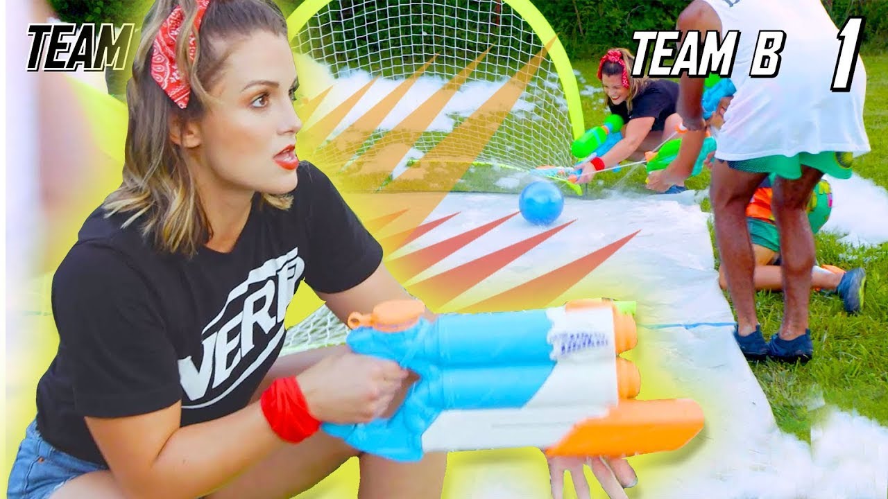 Super Soaker Hockey Challenge! | Trick Shots | EP 8 | Nerf House Showdown &ndash; Competition