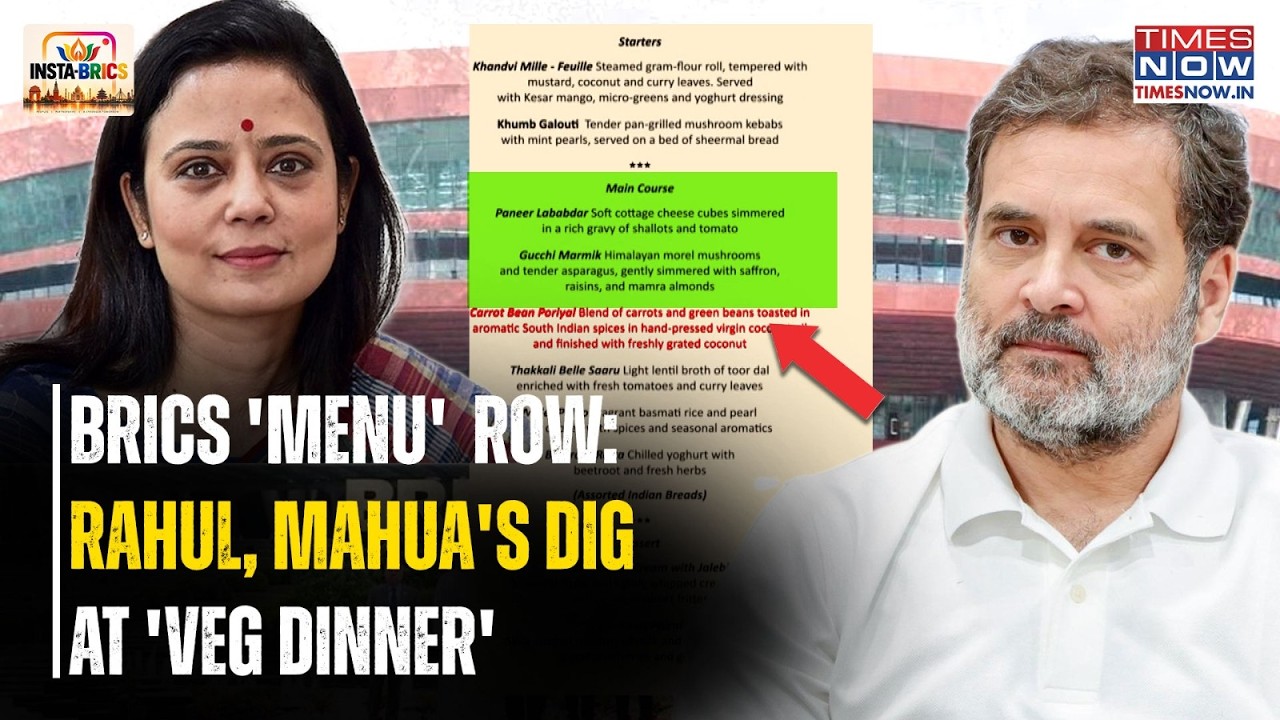 BRICS 'Menu' Row: Rahul Gandhi, TMC's Mahua Take A Dig At Veg Dinner? BJP Vs Congress Food Faceoff