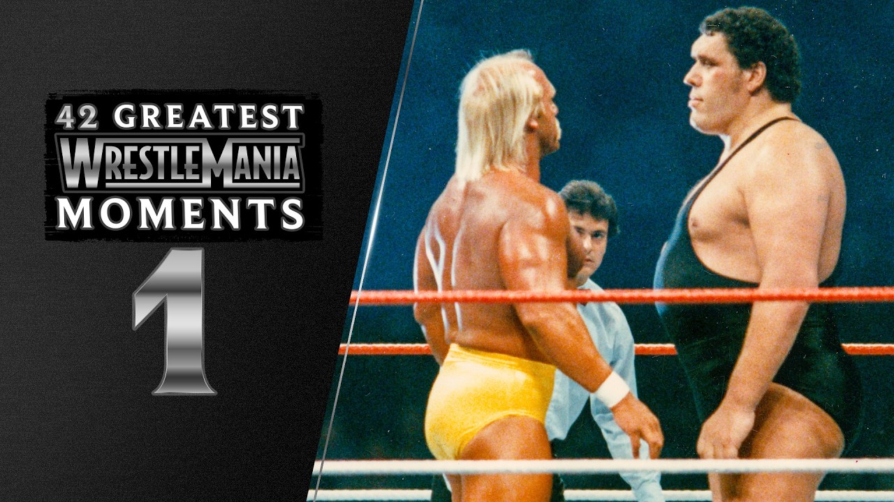 Халк Хоган проводит бросок Андре Гиганту | WrestleMania III: 42 величайших момента WrestleMania