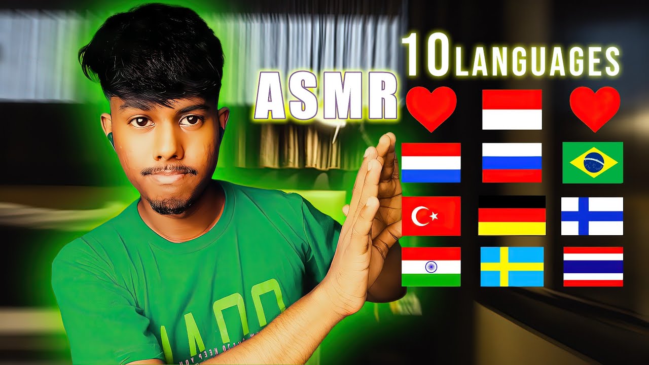 ASMR Whispering Some Trigger Words In Different Languages (Russian, German, Portuguese.......