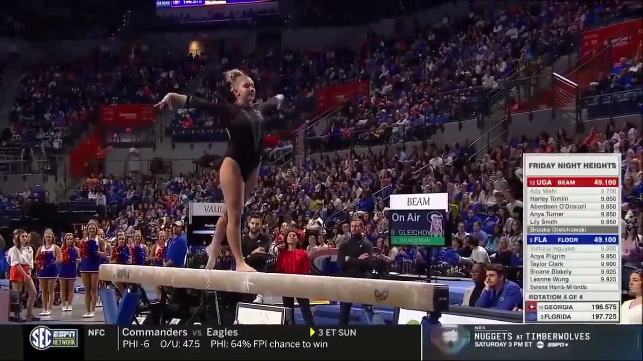 Brooke Gleichowski 9.95 Beam Georgia vs Florida 1-24-25