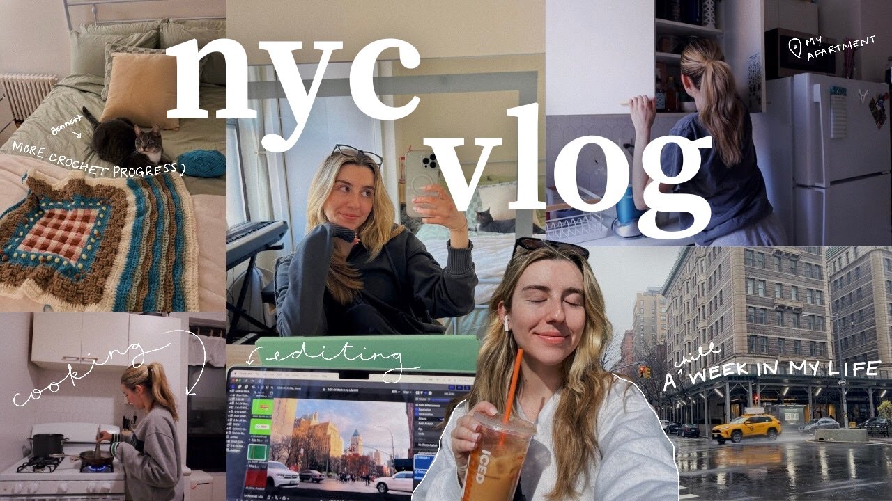 a week in my life in new york city | cooking meals, chat with me & rainy days *very chill vlog*