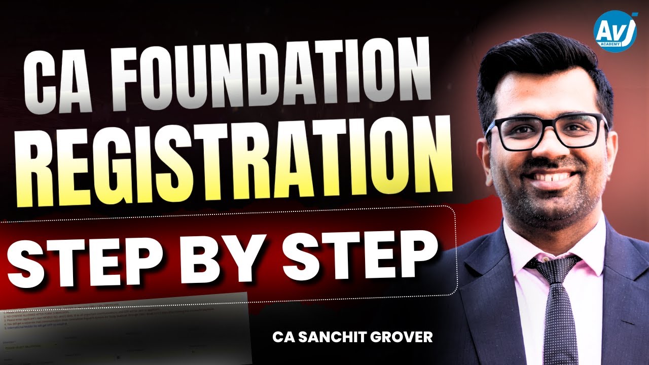 CA Foundation Registration Complete Procedure 2025 | All Questions Answered | CA Sanchit Grover