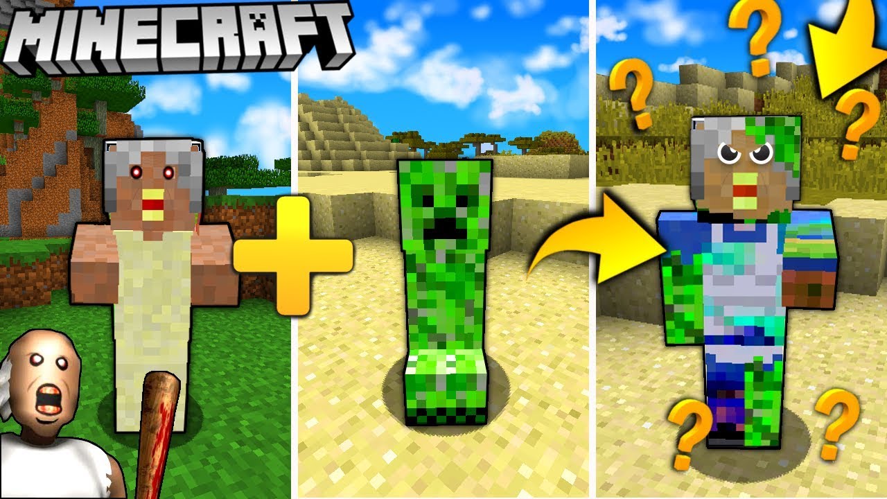 BABUNIA GRANNY + CREEPER= ??? | ŻYCIE MUTANTA MOBÓW W MINECRAFT !