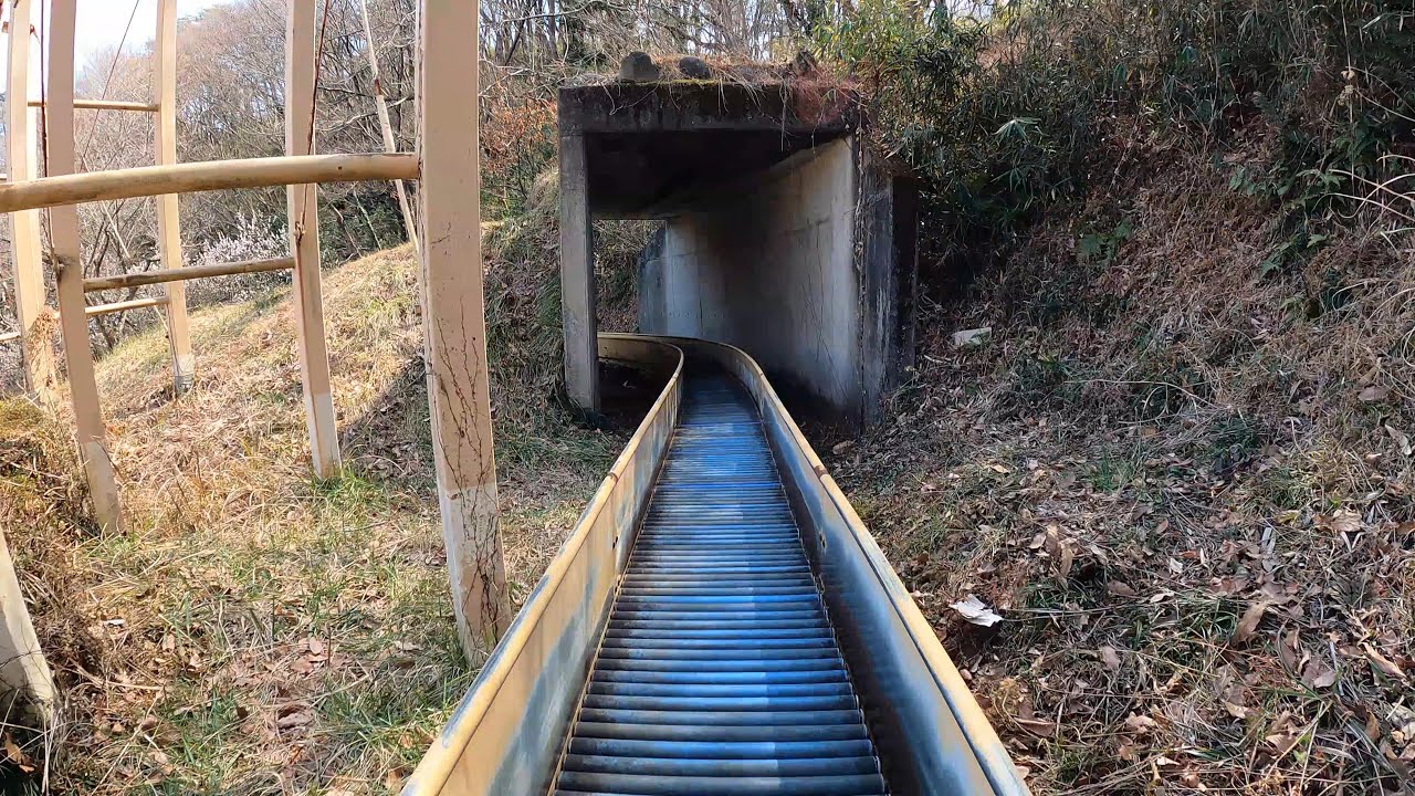 【4K60P】かかしの里 ローラー滑り台 140m / 459ft Roller slide at Tochigi kakashinosato