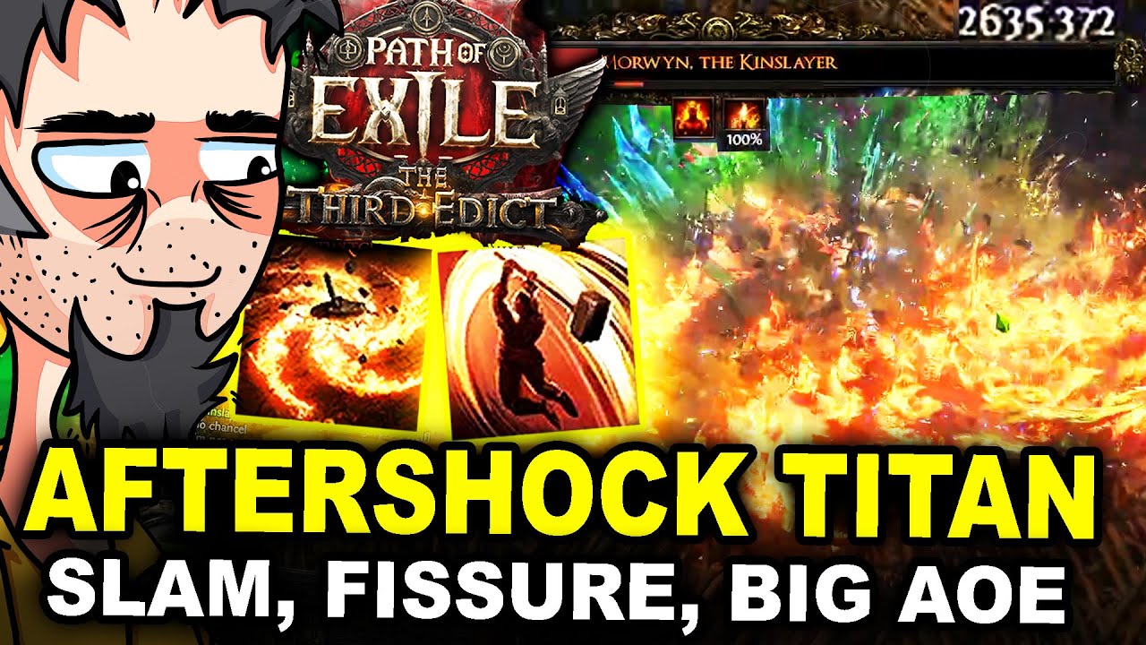 AFTERSHOCK TITAN Build w Path of Exile 2 Huge DMG with SHIELD