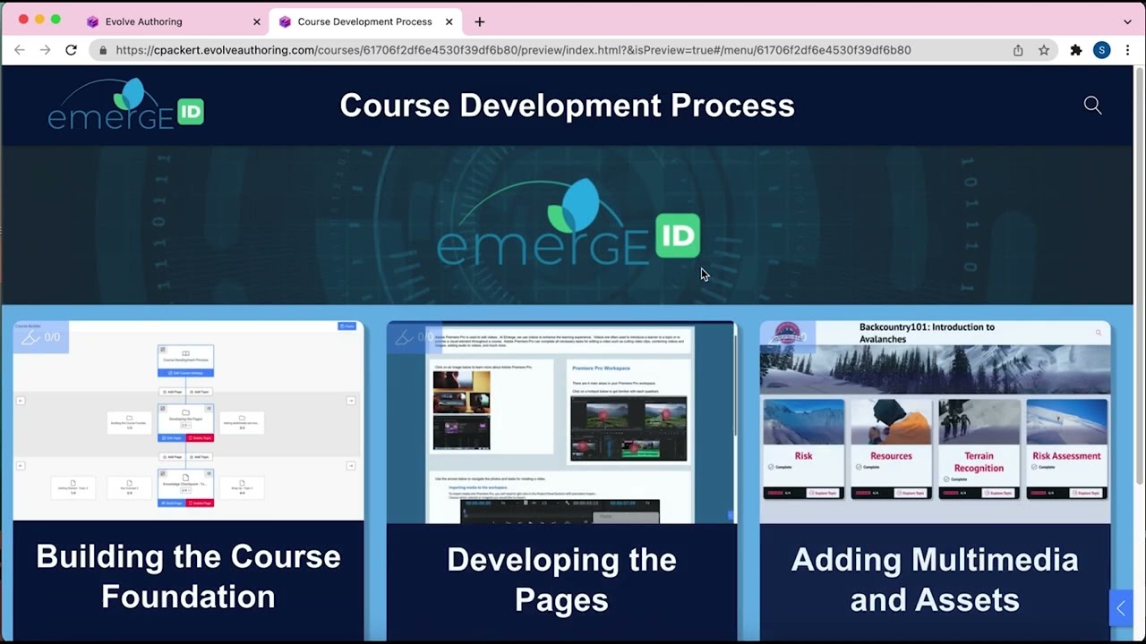 How to build pages in Evolve Authoring - ID shorts