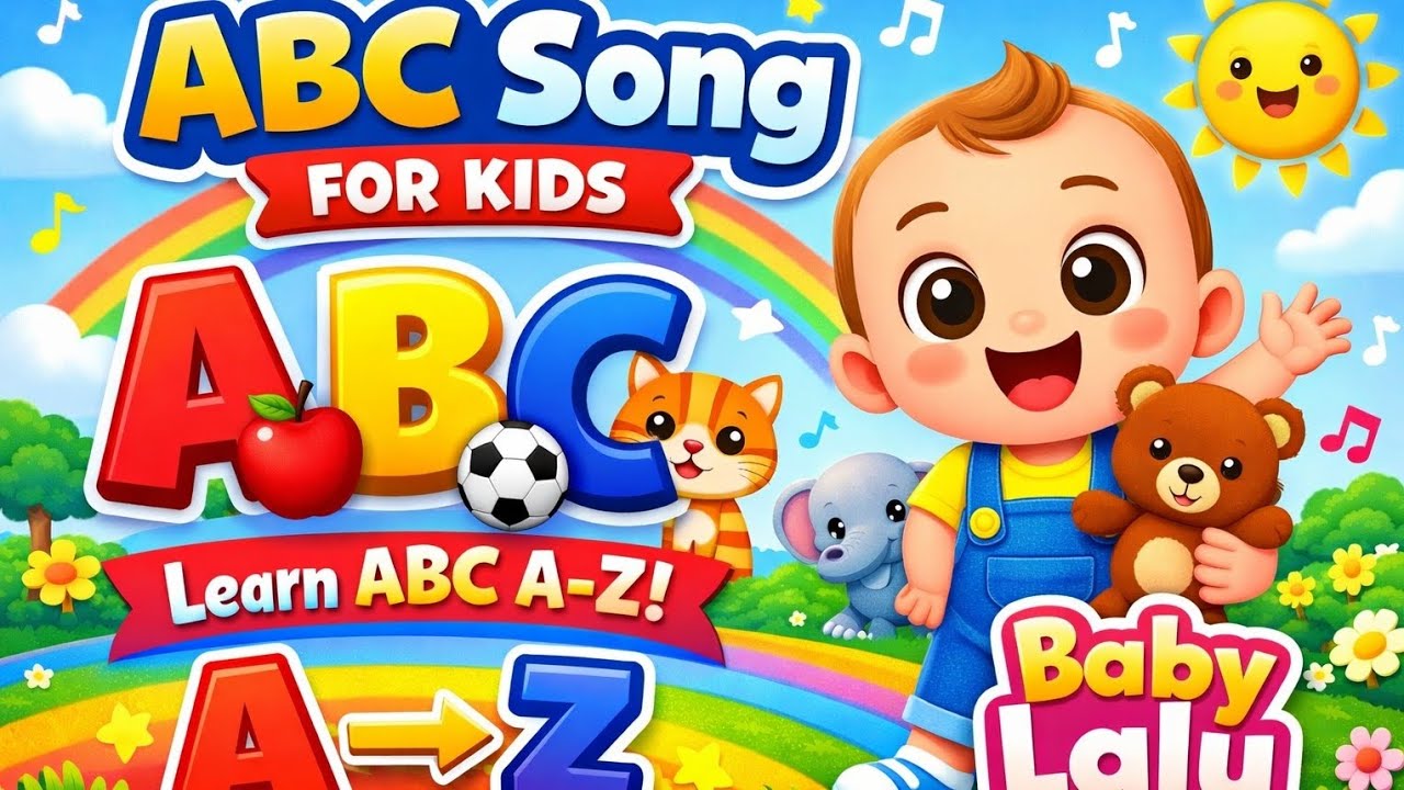 ABC Song for Kids 🎵 | Learn Alphabet A–Z | Baby Lalu