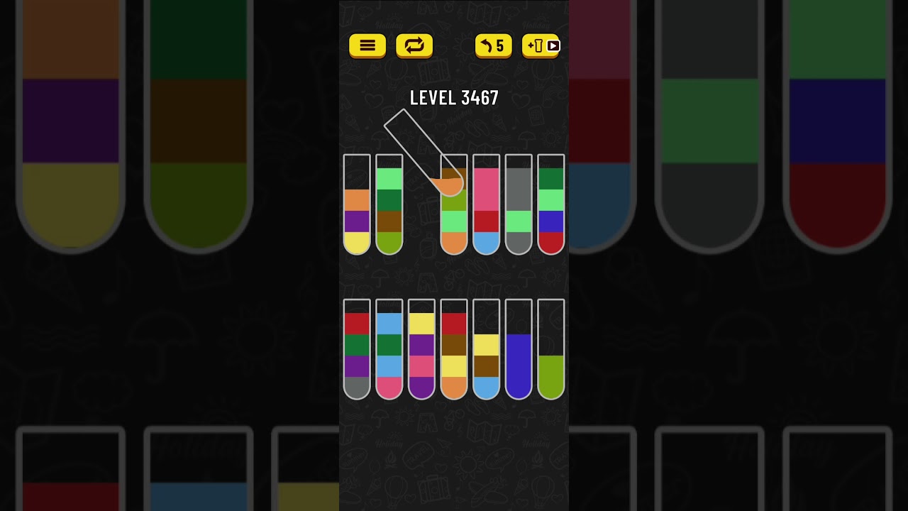 water sort puzzle level 3467