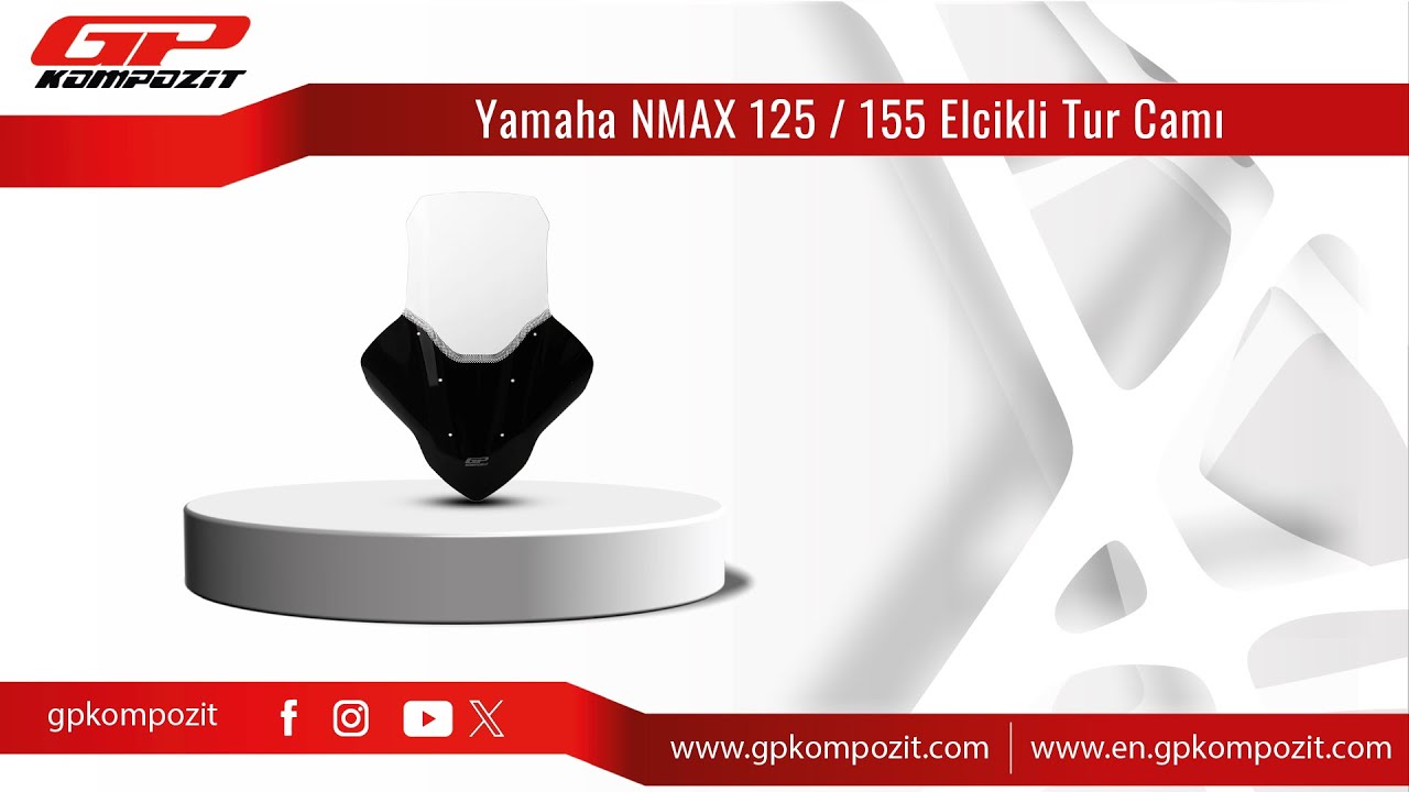 GP Kompozit Yamaha Nmax Uyumlu Ön Cam Montajı