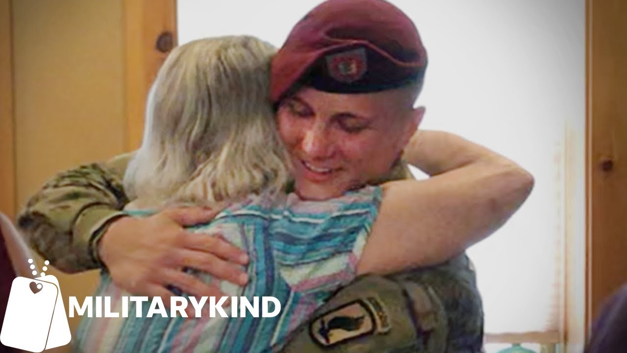 Great-grandma hugs her soldier extra tight | Militarykind