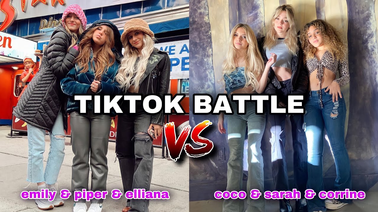 TikTok Battle - Piper & Emily & Elliana VS Coco & Corinne & Sarah💜