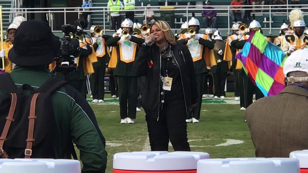 Karen Clark Sheard sings with the NSU Spartan Legion