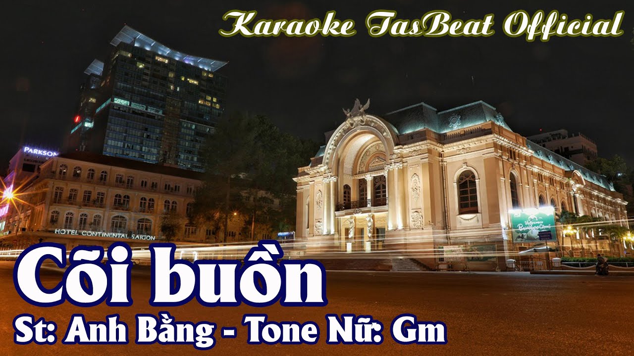 Karaoke Cõi Buồn Tone Nữ | TAS BEAT