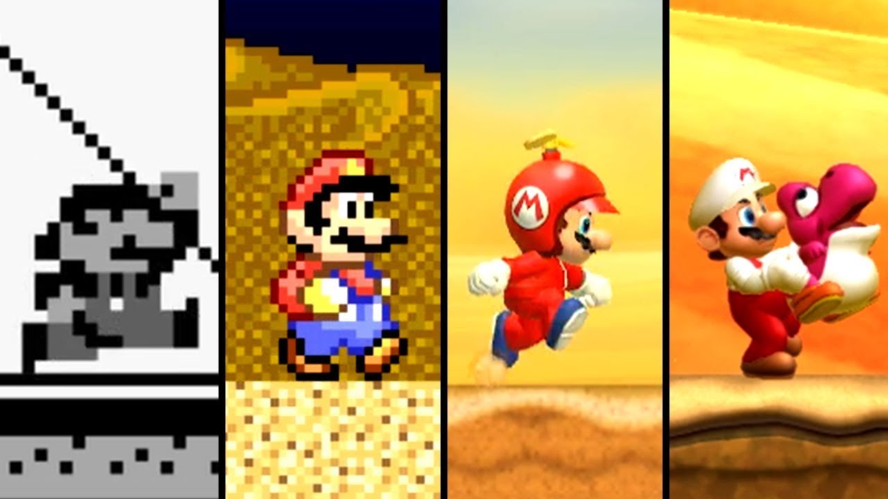 Evolution of Desert Levels in 2D Super Mario Games (1988-2019)
