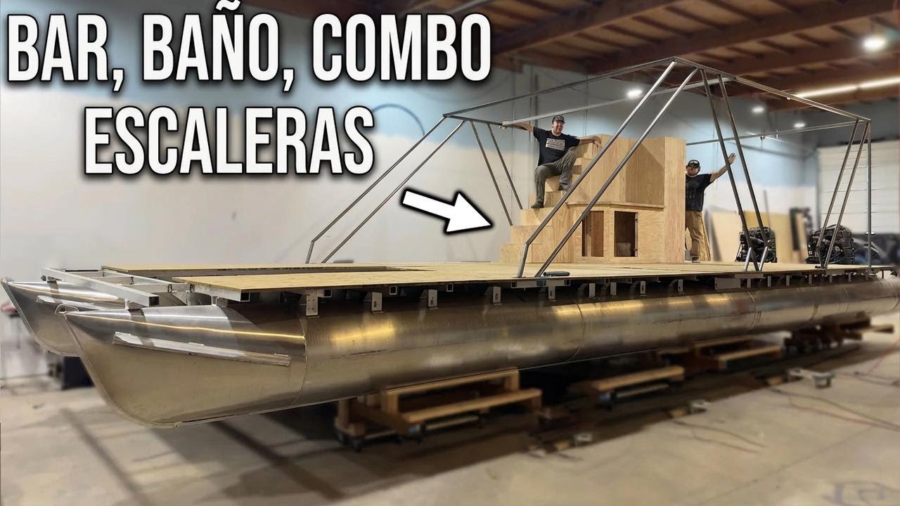 Construyendo mi yate soñado desde cero pt. 8 – ¡Bar, escaleras y baño todo en uno!