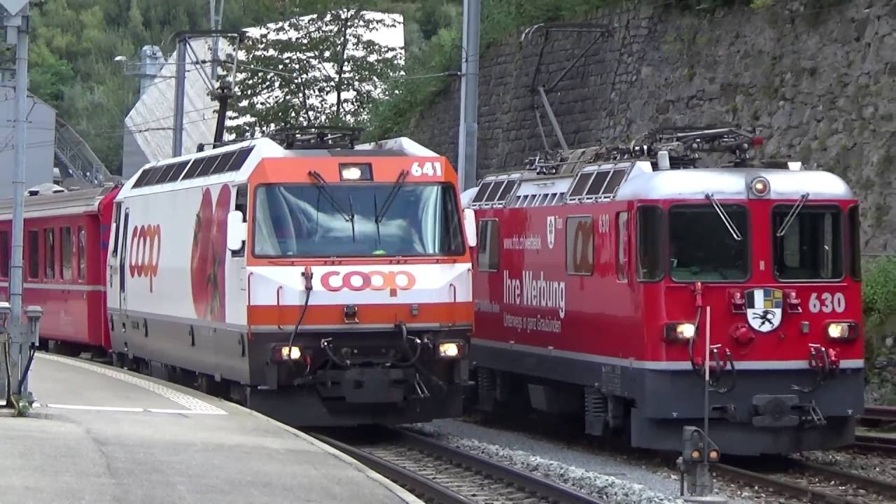 RhB Rh&auml;tische Bahn 2016 Teil 2 Reichenau / Tamins