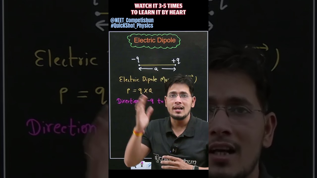 What is Electric Dipole Moment ??? |QuickShot Physics| #neetpreparation#ncert#physics#neet#neet2024