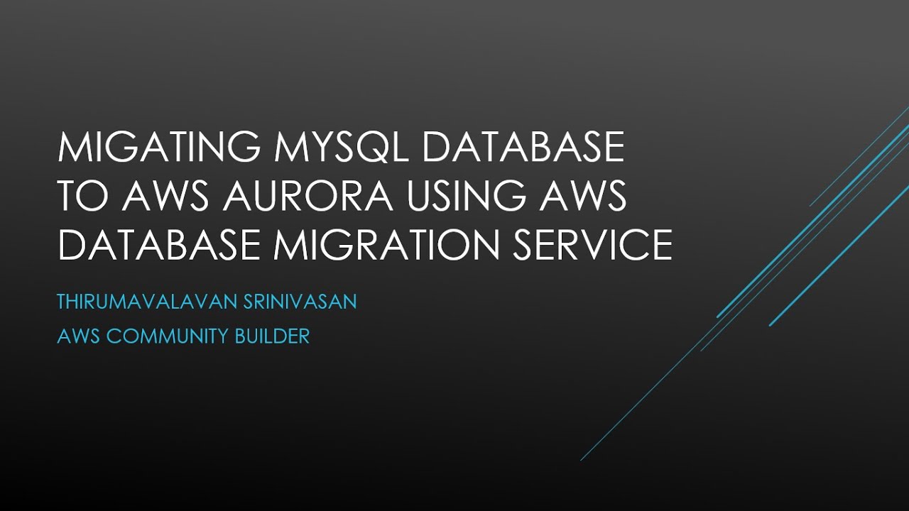 Migrating MySQL database to AWS Aurora using AWS DMS